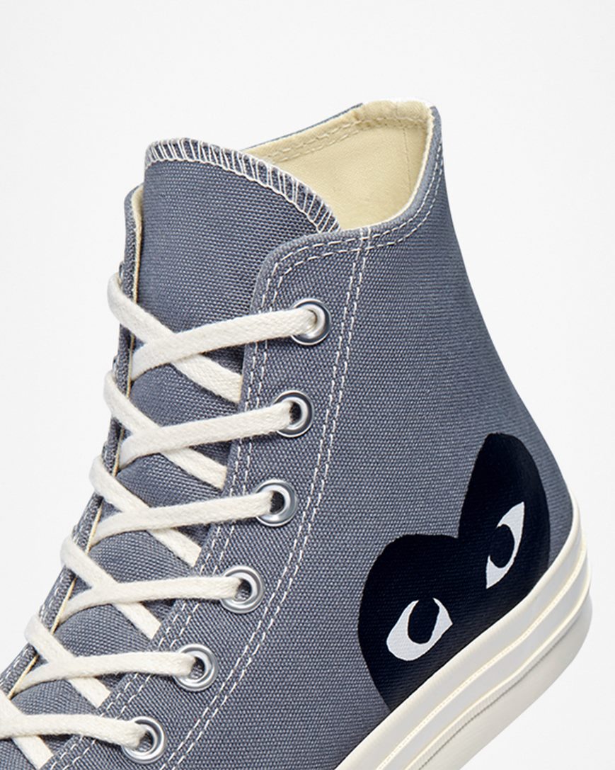 Dámské Boty Vysoké Converse x Comme des Garçons PLAY Chuck 70 Šedé Černé | CZ NGZR32